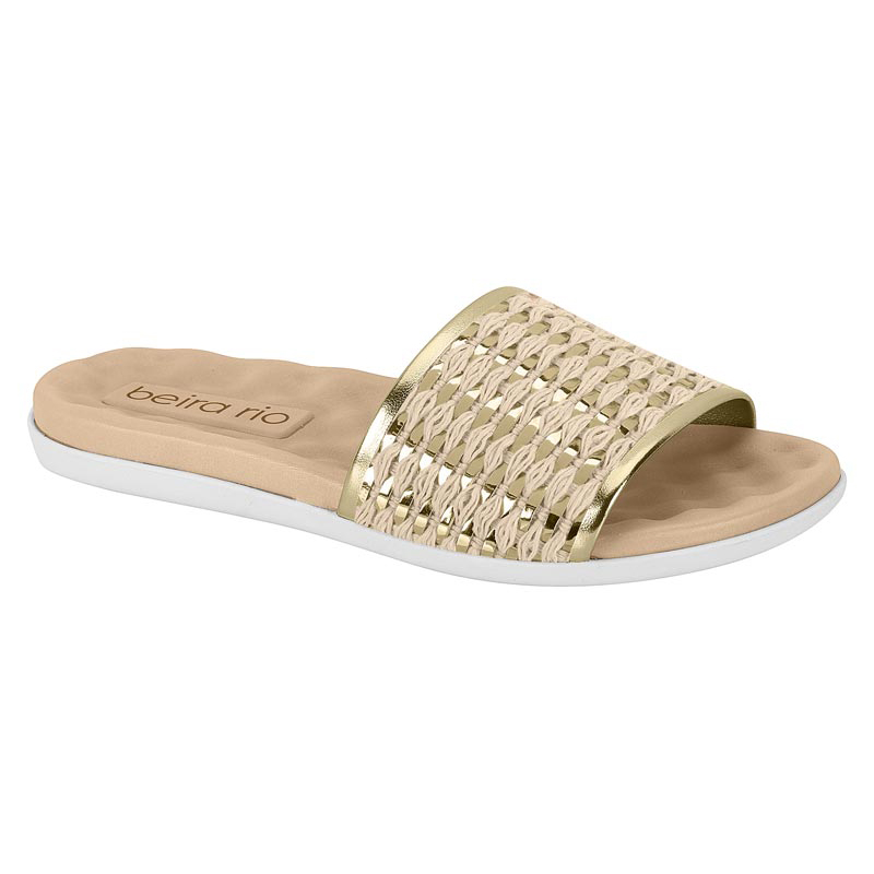 30445 – T PTA NAPA TRAMA MAUI/METAL GLAMOUR (85497) CREME 985-DOURADO