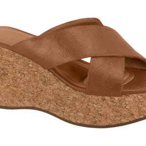 30654 - NAPA CALF/TECIDO CORTICA DUBAI (105108) MOCCA 1398/NATURAL-DOURADO