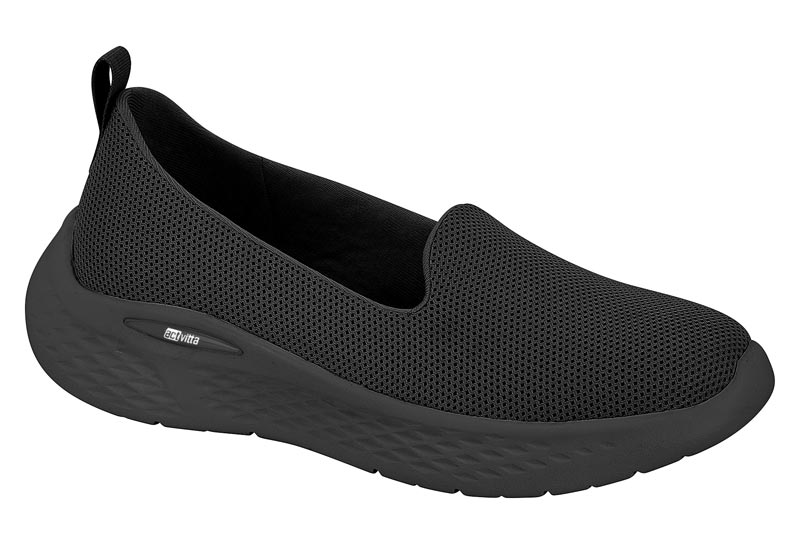 Tenis Slip On de Malla Negro Actvitta