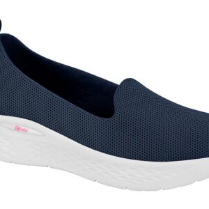 Tenis Slip On Actvitta Malla Marino Plataforma Cómoda