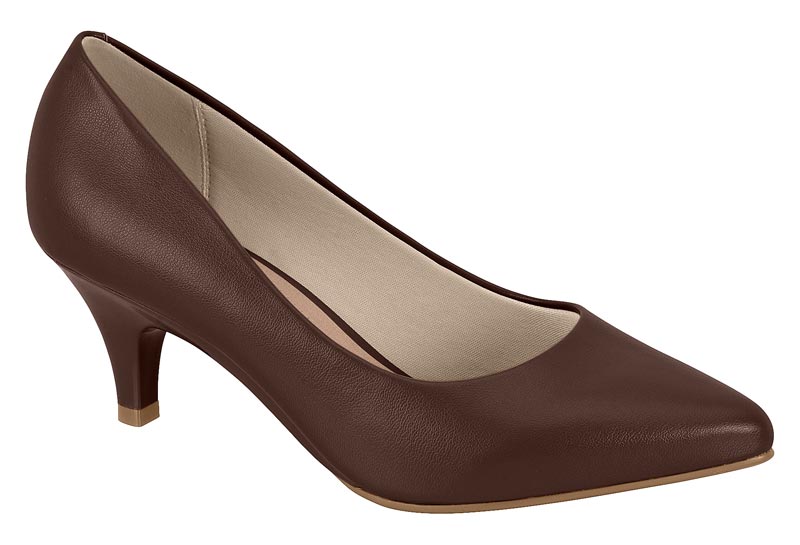 Zapatilla Kitten Punta Fina Napa Chocolate Beira Rio