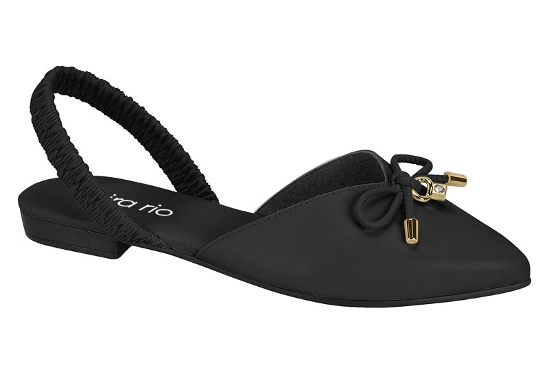 Zapatilla Destalonada Moño Napa Negro Beira Rio