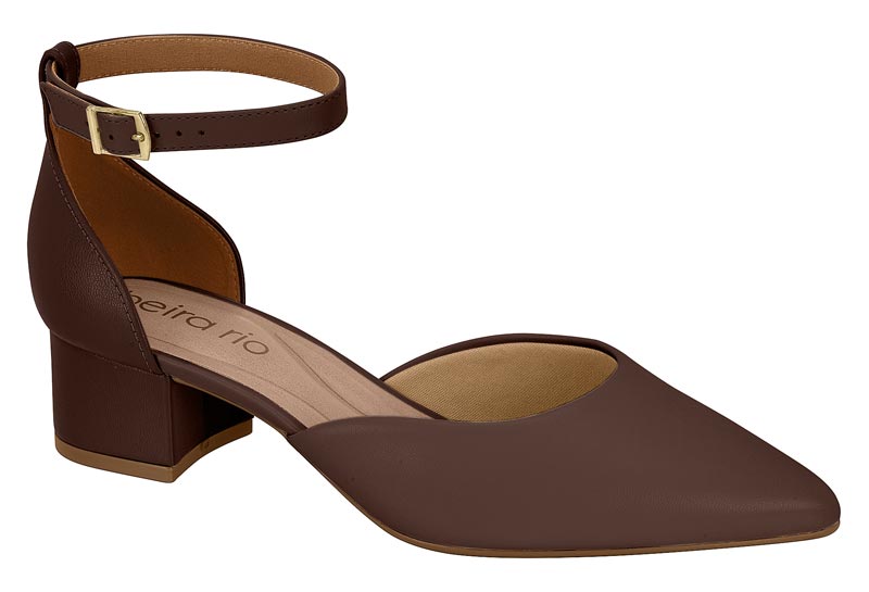 Zapatilla Destalonada con Pulsera Napa Turim Chocolate Beira Rio