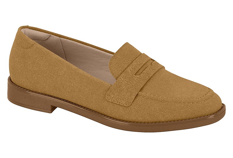 Mocasín Antifaz Gamuzado Plano Beira Rio Caramelo
