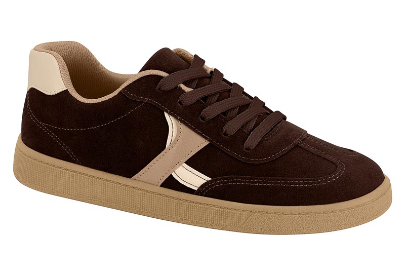 Tenis Urbano Bicolor Chocolate Beira Rio con Agujetas