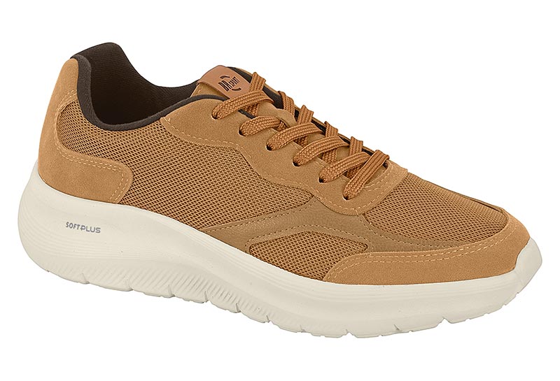 Tenis Casual Soft Plus Caramelo BR SPORT de Malla y Gamuza