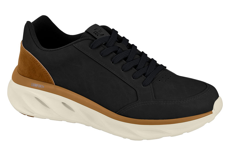 Tenis Urbano Bicolor Negro Caramel BR SPORT Comfort+