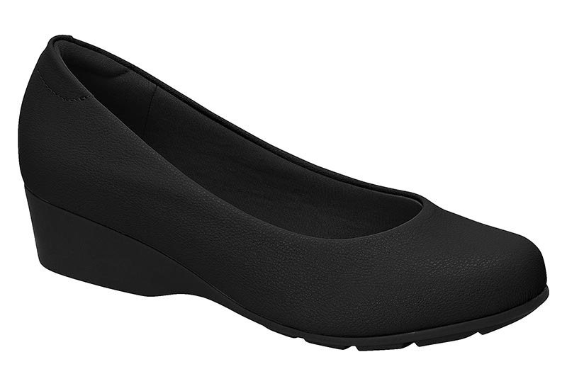 Zapatilla Cuña Modare Confort Napa Floather Negra
