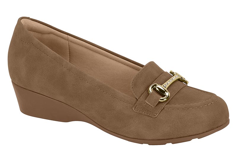 Mocasín Cuña con Herraje Napa Veluna Modare Castaño