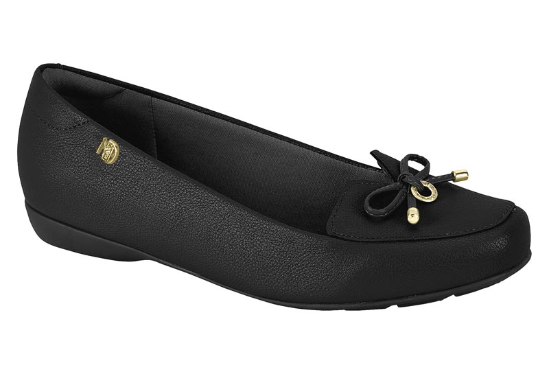 Mocasín de Napa Floather con Moño Decorativo Negro Modare