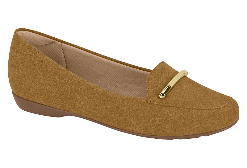 Mocasín Camurcao Caramelo Herraje Dorado Modare