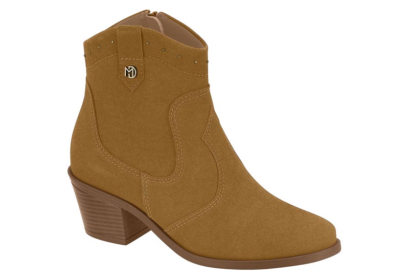 Botín Western Modare Ultra Conforto Camurça Caramelo