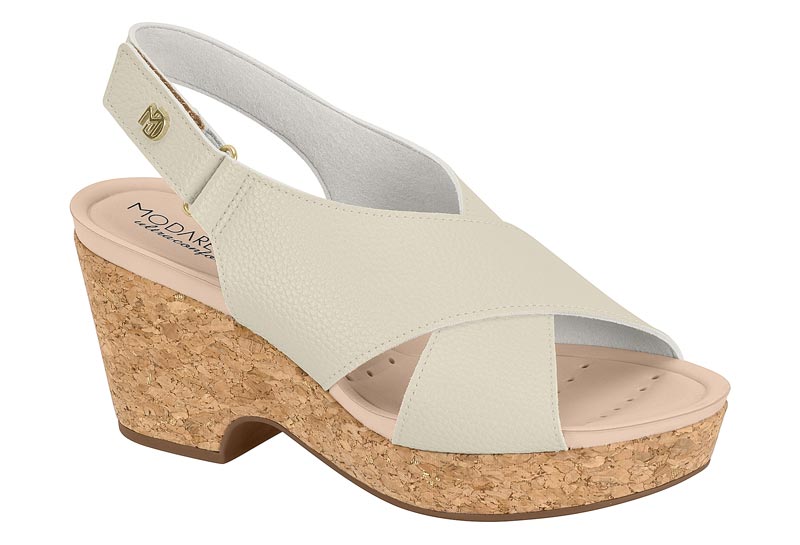 Alpargata Cuña Napa Relax Blanco Off Modare Ultra Confort