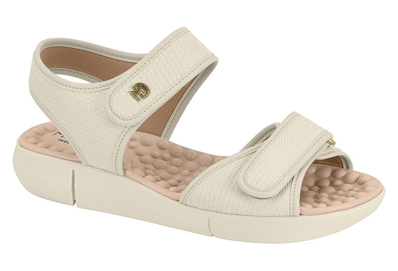 Sandalia Plataforma Napa Ajustable Blanco Off Modare