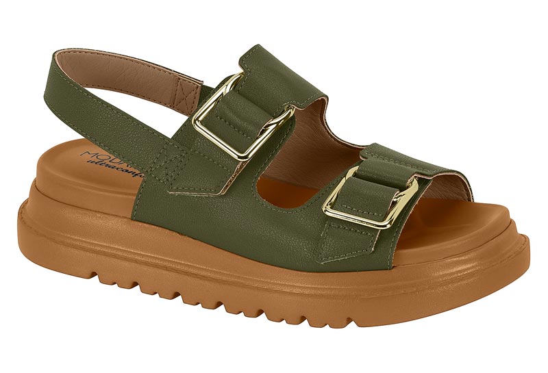 Sandalia Plataforma Track Napa Oliva Modare Ultra Confort