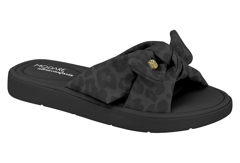 Sandalia Onça Negro Lazo Ultra Conforto Modare