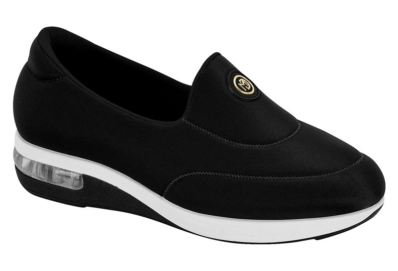 Tenis Slip-On Plataforma Air Cushion Negro Modare