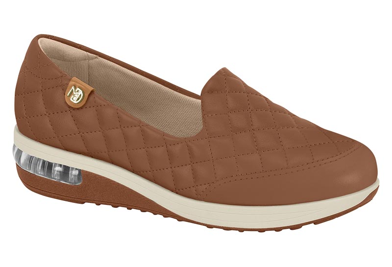 Zapatilla Confort Cuña Acolchada Camel Modare
