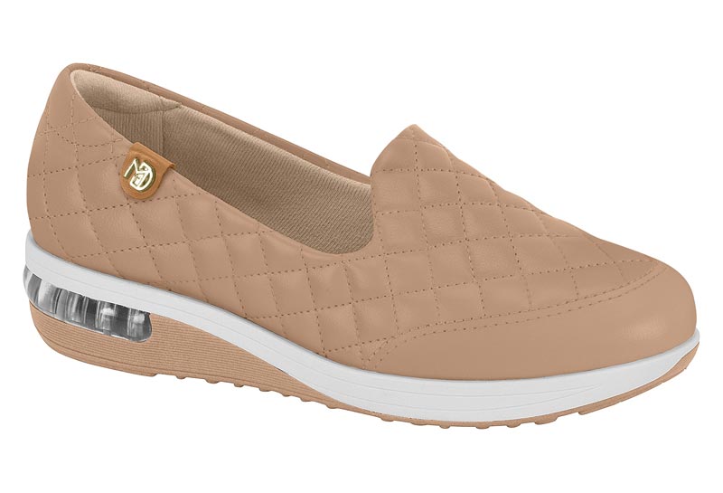 Zapatilla Casual Cuña Nude Acolchada Aire Modare