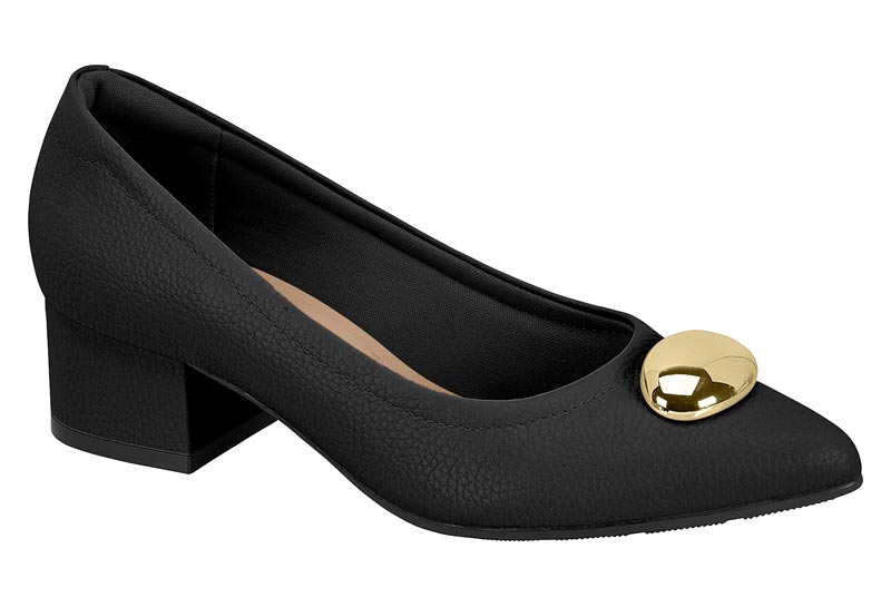 Zapatilla Napa Floather Adorno Metálico Negro Modare