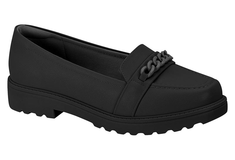 Mocasín Napa Floather Negro Cadena Suela Track Modare