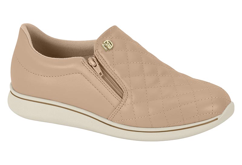 Balerina Slip-on Confort Napa Acolchada Beige Modare
