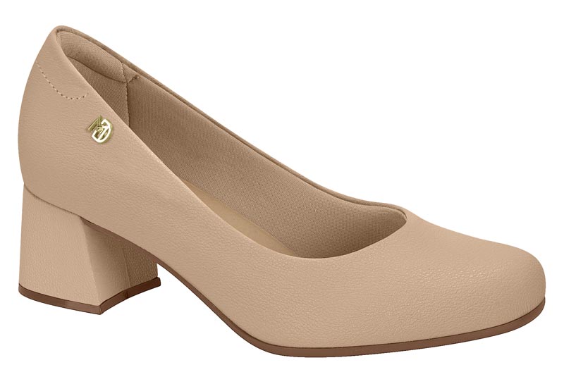 Zapatilla de Tacón Bloque Napa Beige Modare
