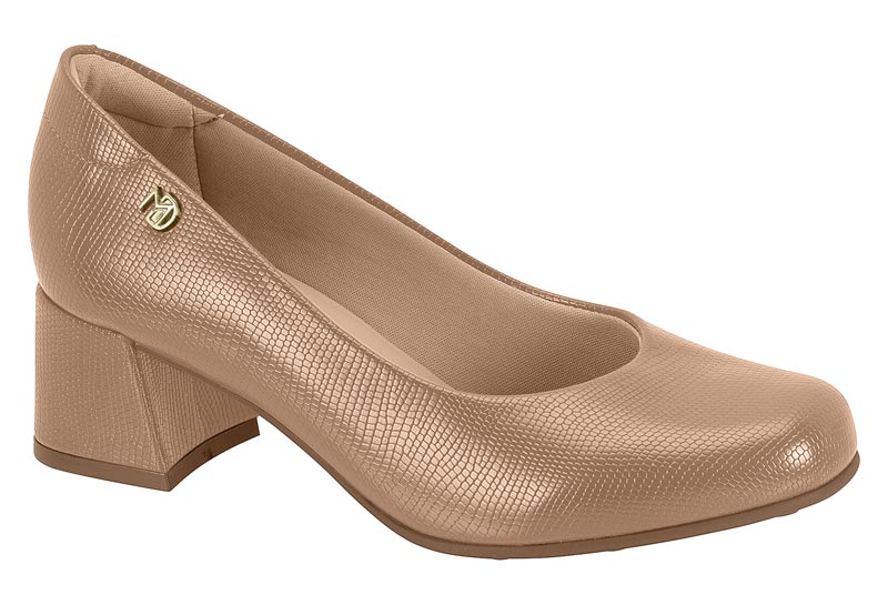 Zapatilla Bloque Napa Lezard Nude Modare Confort Casual Chic