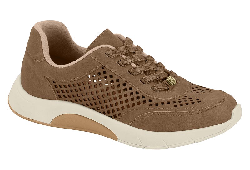 Tenis Perforados Confort Napa Veluna Castaño Modare