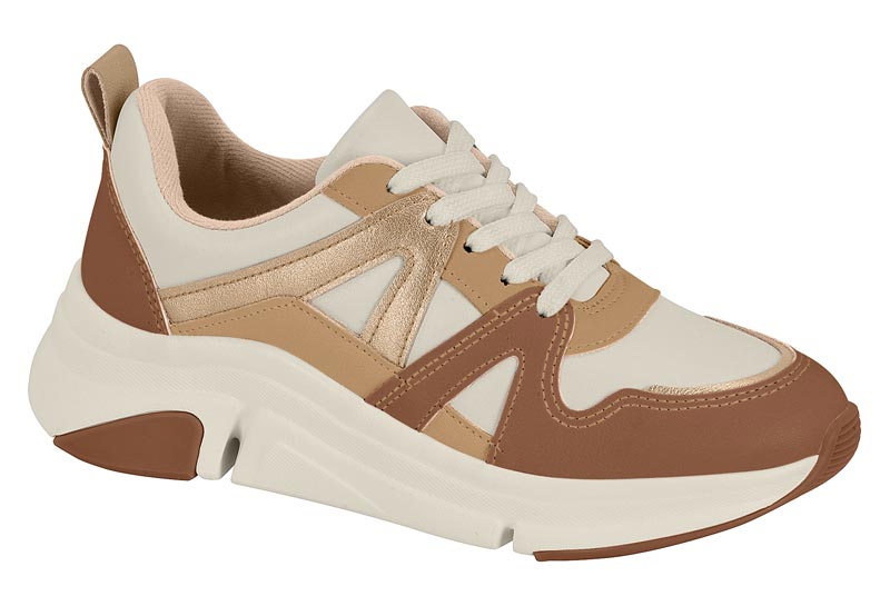 Tenis Urbano Bicolor Metálico Blanco Off Avela Modare