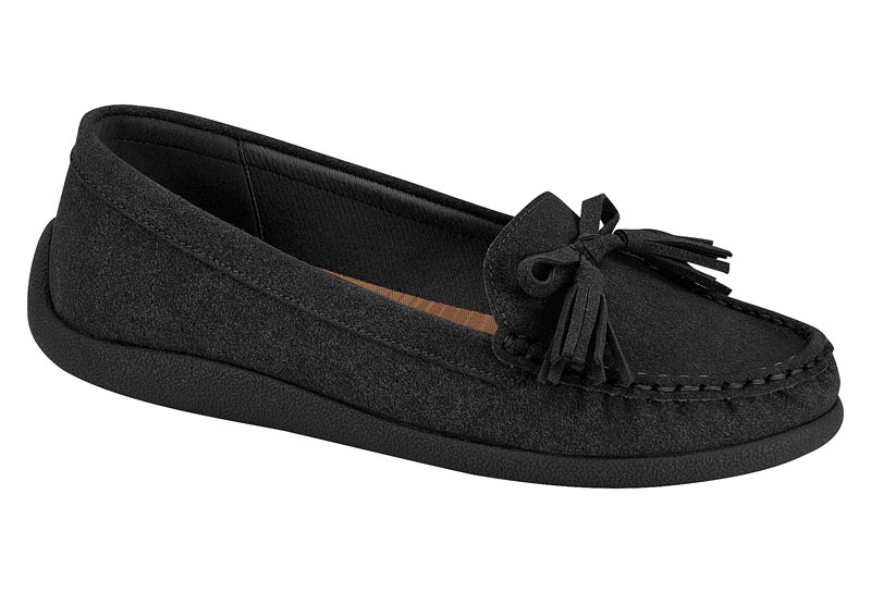 Mocasín Borlas Negro Camurcao Modare Confort Casual