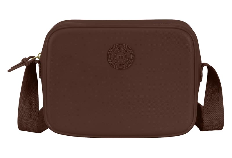Zapato Moleca: Bolso Cruzado PVC Gorgorán Chocolate Casual