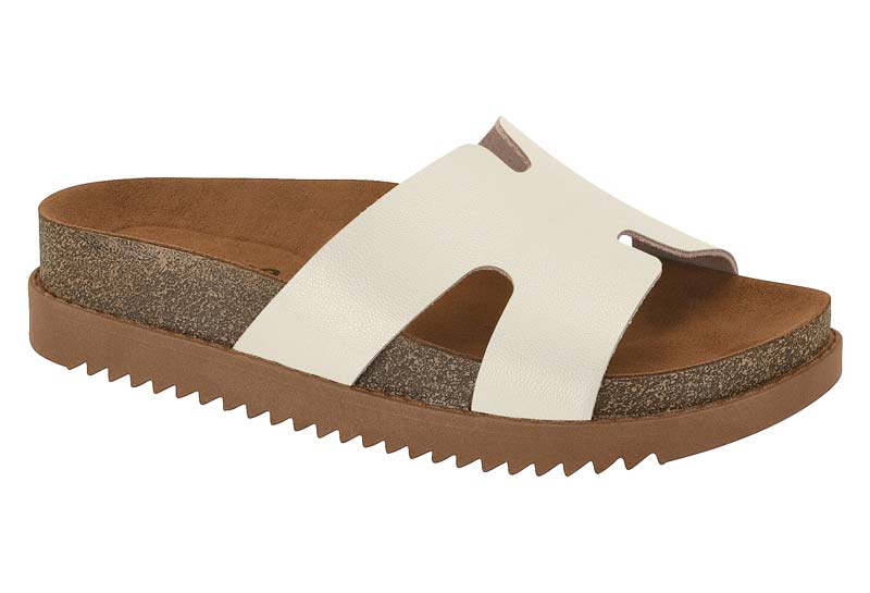 Sandalia Slide Napa Turim Plataforma Track Blanco Off Moleca
