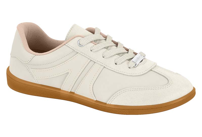 Tenis Urbano Comfort Nubuck Blanco Off Moleca Agujetas