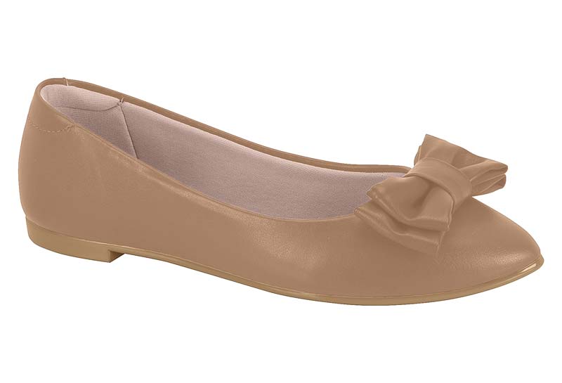 Balerina Punta Fina con Moño Napa Nude Moleca