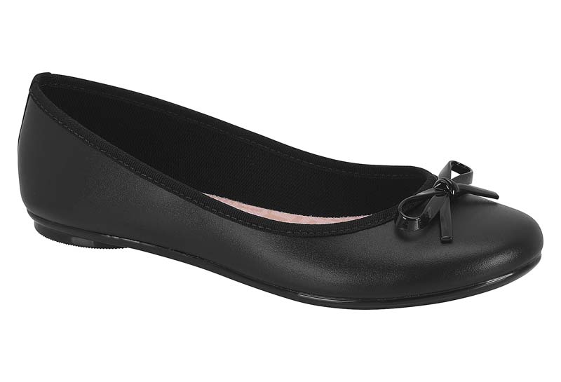 Balerina Negra con Moño Napa Moleca