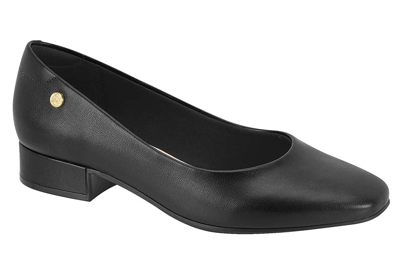 Zapatilla Tacón Bloque Napa Turim Negro Moleca