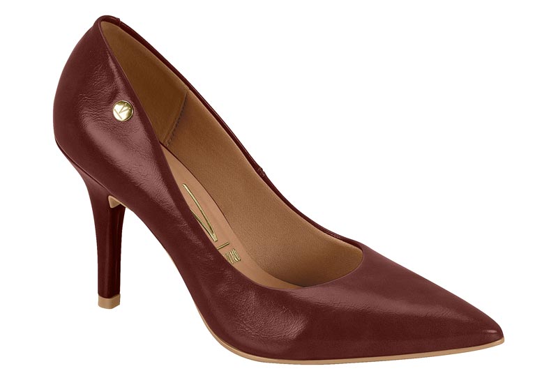 Zapatilla Clásica Punta Fina Napa Dark Carmim Vizzano