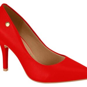 Zapatilla Aguja Punta Fina Rojo Rubí Pelica Vizzano