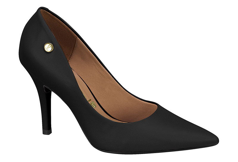 Zapatilla Stiletto Negra Punta Fina Vizzano Pelica