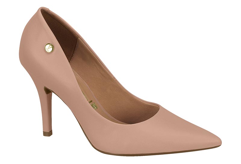 Zapatilla de Tacón Aguja Punta Fina Nude Vizzano