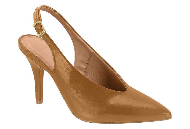 Zapatilla Destalonada Punta Fina Napa Caramelo Vizzano