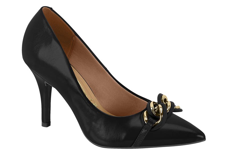 Zapatilla Aguja Negra con Cadena Vizzano