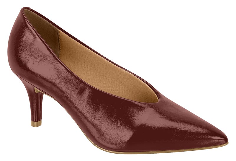 Zapatilla Vizzano Napa Carmín Punta Fina Tacón Kitten