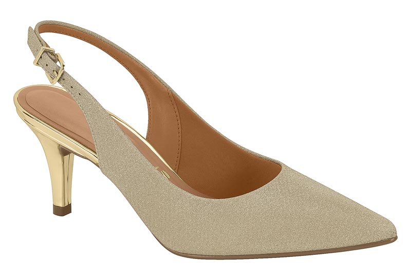 Zapatilla Destalonada Glitter Dorado Vizzano