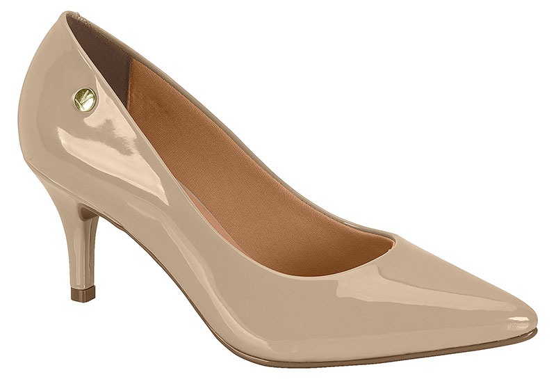 Zapatilla Kitten Charol Beige Puntal Vizzano
