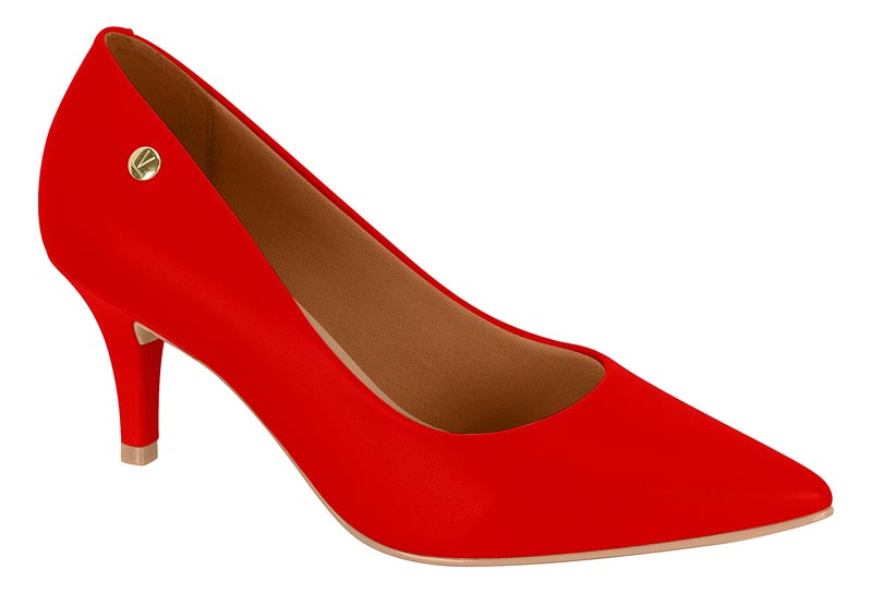 Zapatilla Roja Punta Fina Vizzano Tacón Kitten