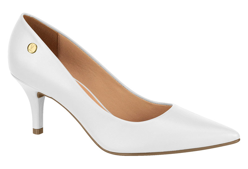 Zapatilla Punta Fina Tacón Kitten Napa Blanco Vizzano