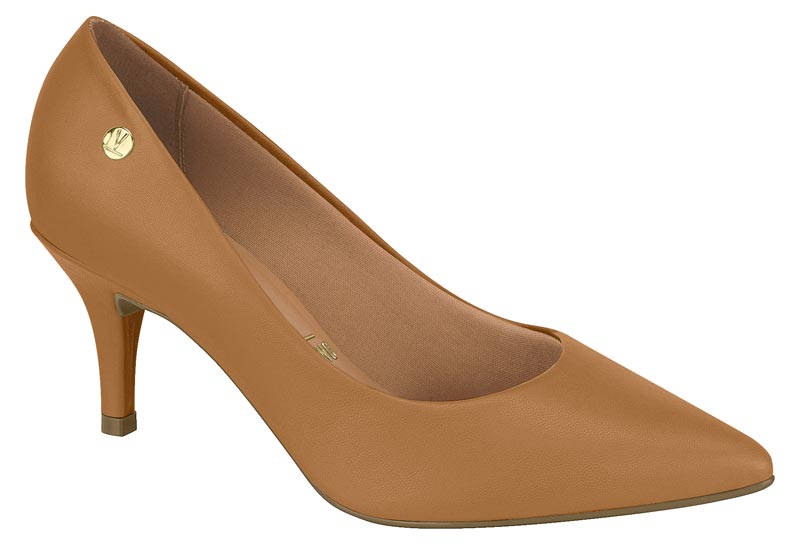Zapatilla de Tacón Aguja Pelica Camel Vizzano