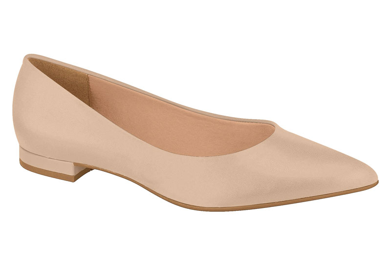 Balerina Punta Fina Pelica Beige Vizzano